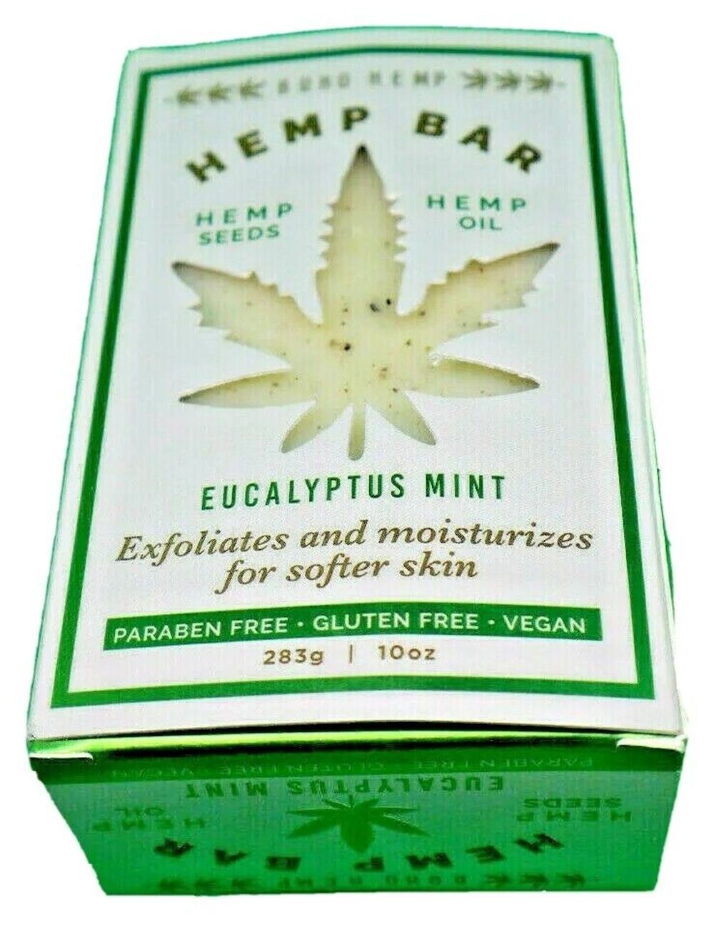 Boho Hemp Bar Soap Eucalyptus Mint with Hemp Seeds & Oil 10oz/283g